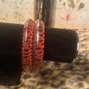 Splendette Mulberry Leopard Bangles
